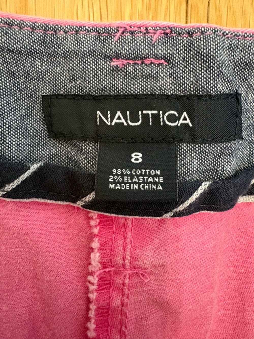 Nautica Pink Chino Shorts Women Mid Rise Cotton Preppy Summer 8 - Picture 5 of 7